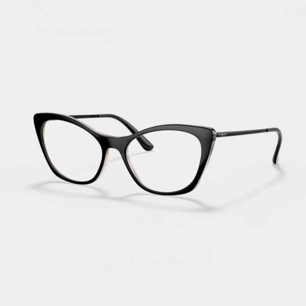 Vogue VO5355 2839 dioptrijske naočare, crni plastični okvir, elegantne, ženske, Orbis Optika, Novi Pazar