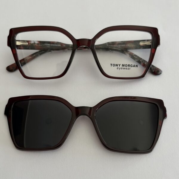 Tony Morgan H802 C3 bordo klip-on naočare od plastike. Moderan ženski model sa funkcionalnim dizajnom. Orbis Optika – Beograd i Novi Pazar Tony Morgan H802 C3 bordo klip-on naočare od plastike. Moderan ženski model sa funkcionalnim dizajnom. Orbis Optika – Beograd i Novi Pazar